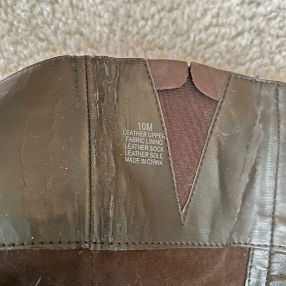 Antonio Melani Leather and Suede Boots Brown Zipper High Heel Women's Size 10 - Picture 3 of 12